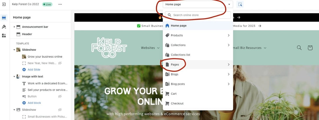 How to Use Shopify Page Templates - Grow and Behold Digital - Web design and Shopify Expert